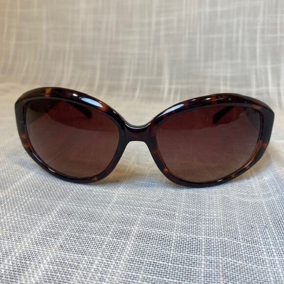 Cole Haan Brown Tortoise Butterfly Cat Eye Oval Sunglasses - Picture 1 of 6